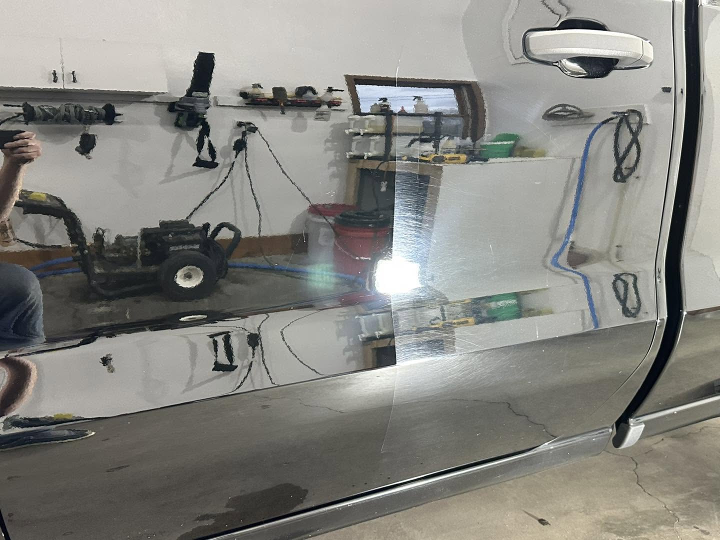 Paint haze visible on 50/50 split